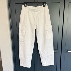 Aritzia White Wide Leg Pants